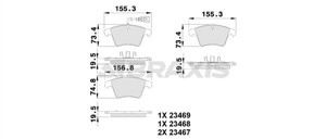 VOLKSWAGEN TRANSPORTER CARAVELLE T4 T5 ÖN FREN BALATASI BRAXIS AB0099 1.9 TDI 2.5 TDI AXA AXB AXC AXD BRS 2003 SONRASI 7H0698151